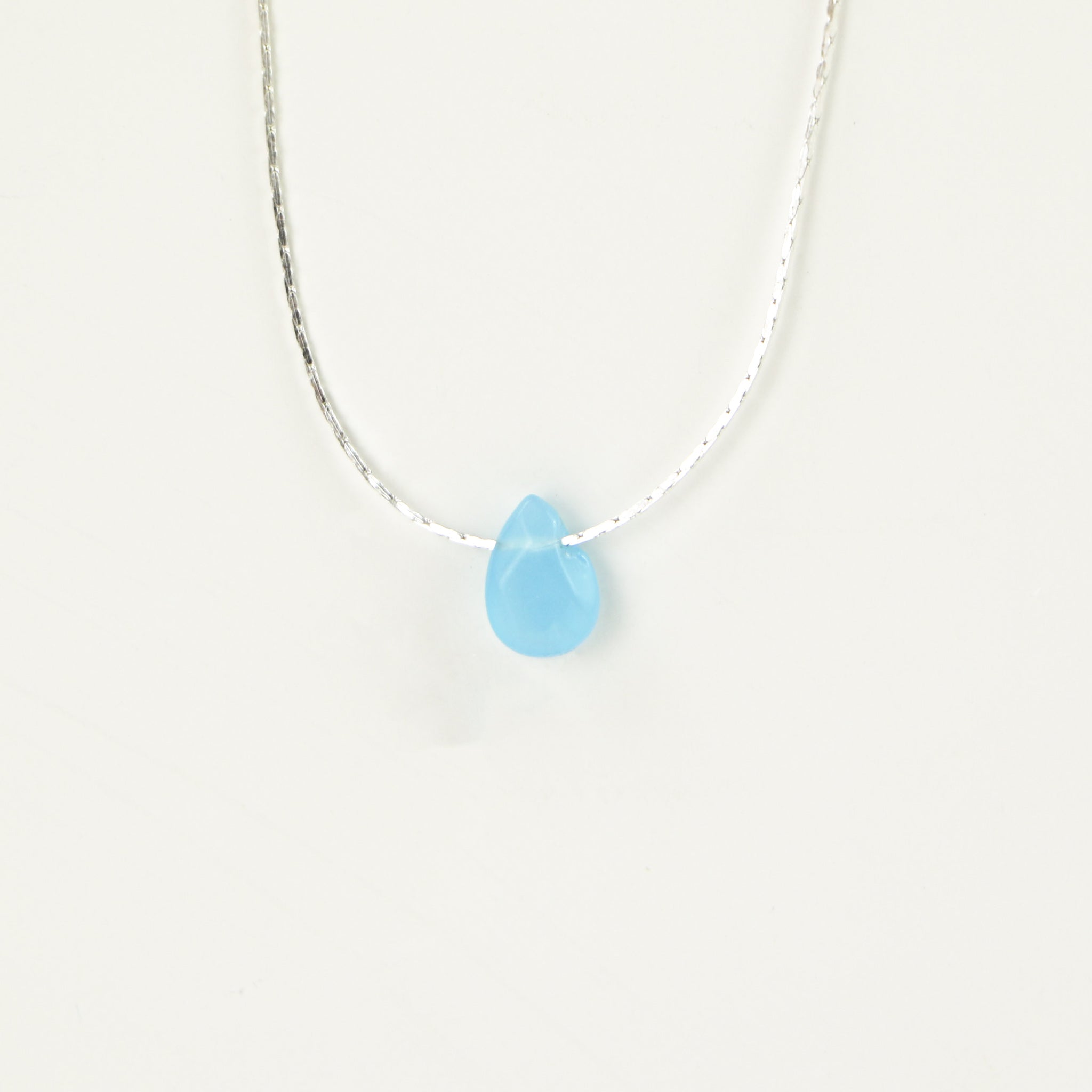 IMPERFECT Samudra Aquamarine Teardrop Stone Necklace - Pineapple Island