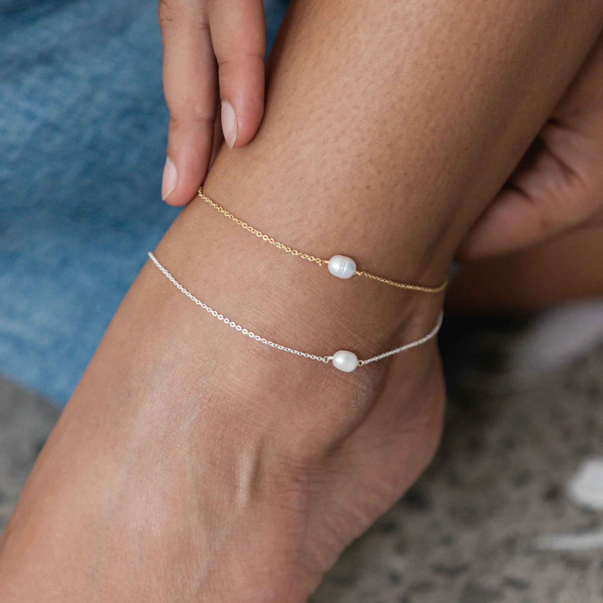 Ana Freshwater Pearl Anklet - Pineapple Island