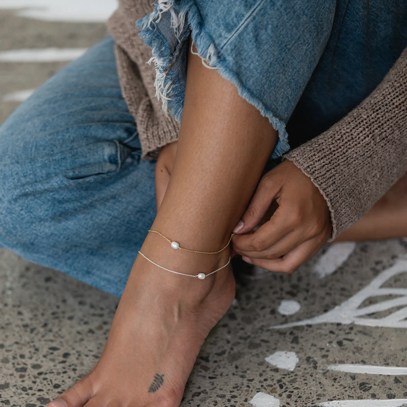 Freshwater pearl best sale anklet