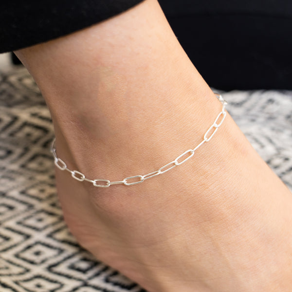 Paper Clip Chain Anklet - Pineapple Island