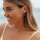 Asri Freshwater Pearl Huggie Hoop Earrings - Pineapple Island