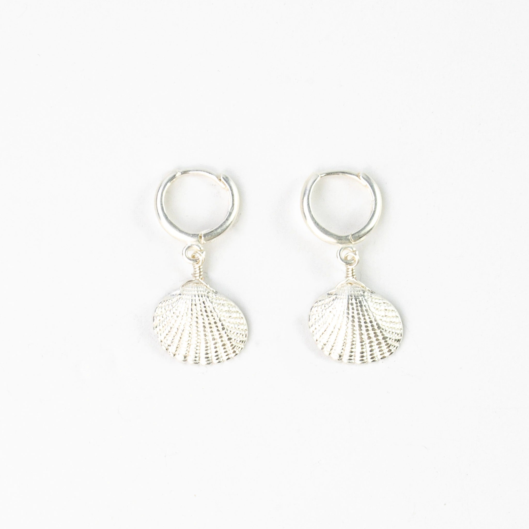 Asri Seashell Plated Huggie Hoop Earrings - Pineapple Island
