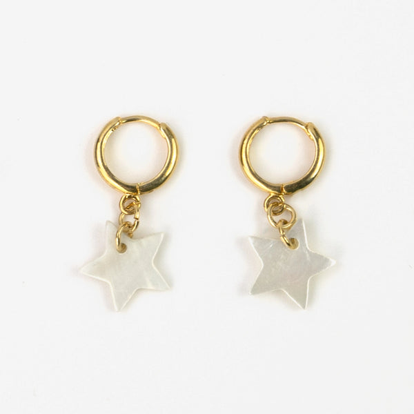 Asri Gold Star Huggie Earrings