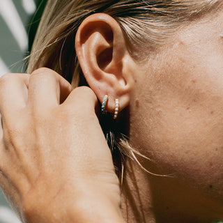 Surya Huggie Hoop Waterproof Earrings - Pineapple Island