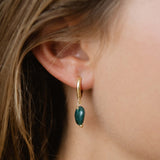 Asri Natural Stone Huggie Earrings - Gold Plated - Pineapple Island