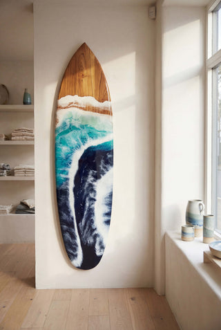 Bali Wooden Resin Surfboard | AVAILABLE FOR COLLECTION FROM THE UK ONLY 🧡 - Pineapple Island