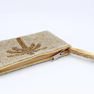 Small Palm Tree Beaded Pouch - Pineapple Island