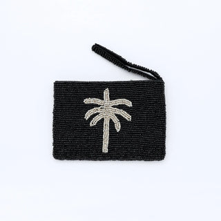Small Palm Tree Beaded Pouch - Pineapple Island