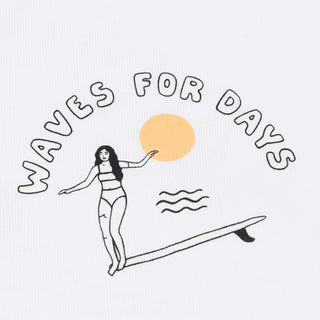 Waves for Days Oversized Long Sleeve T-Shirt - Pineapple Island