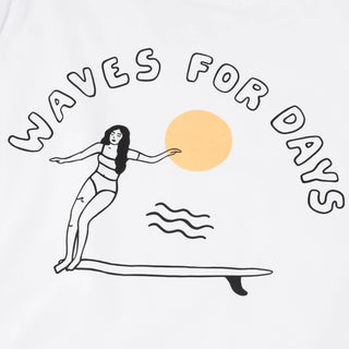 Waves for Days Oversized Long Sleeve T-Shirt - Pineapple Island