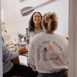 Waves for Days Oversized Long Sleeve T-Shirt - Pineapple Island