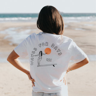 Waves for Days Organic T-Shirt - Pineapple Island