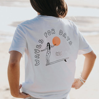 Waves for Days Organic T-Shirt - Pineapple Island