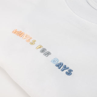 Waves For Days Embroidered T-Shirt - Pineapple Island
