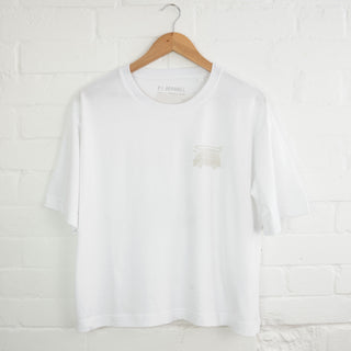 Travel Free Cropped Oversized T-Shirt - Pineapple Island