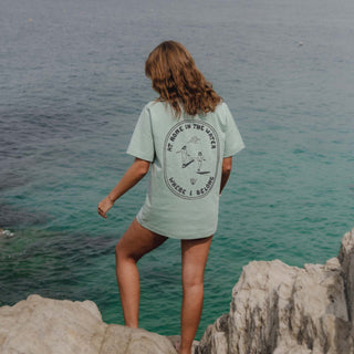 At Home in the Water Black Print Sustainable T-Shirt - Pineapple Island