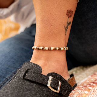 Laut Coconut Wood Beaded Anklet - Pineapple Island
