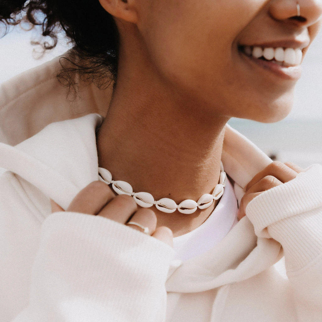 Livadi Cowrie Shell Choker Necklace Pineapple Island