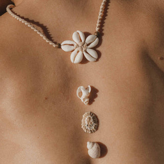 Plumeria Shell & Cord Adjustable Necklace - Pineapple Island
