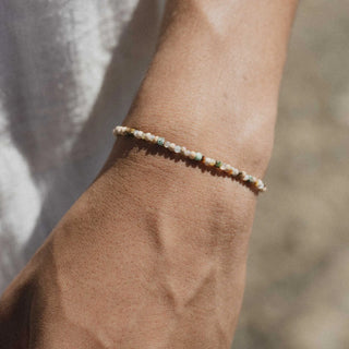 Lake Waiau Natural Stone & Wood Bracelet - Pineapple Island