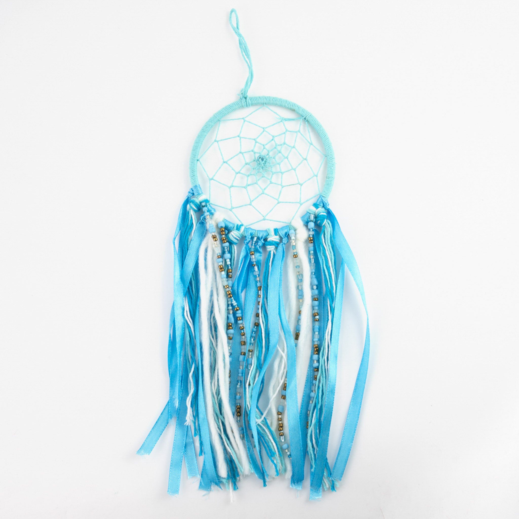 Blue Beaded Dreamcatcher