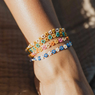Kelopak Daisy Chain Beaded Anklet - Pineapple Island