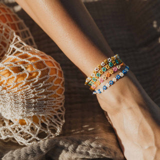 Kelopak Daisy Chain Beaded Anklet - Pineapple Island