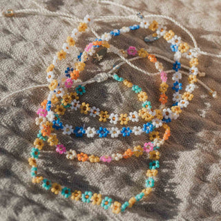 Kelopak Daisy Chain Beaded Anklet - Pineapple Island