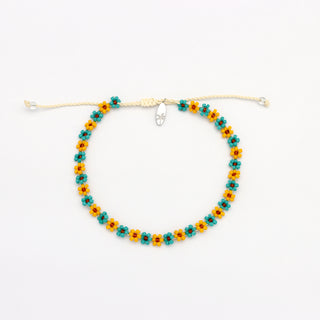 Kelopak Daisy Chain Beaded Anklet - Pineapple Island