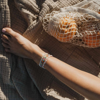 Kelopak Daisy Chain Beaded Anklet - Pineapple Island