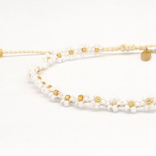 Flower & Pink Starfish Beaded Anklet Set - Pineapple Island