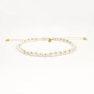 Flower & Pink Starfish Beaded Anklet Set - Pineapple Island