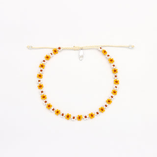 Kelopak Daisy Chain Beaded Anklet - Pineapple Island