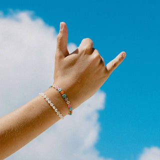 Kelopak Daisy Chain Beaded Bracelet - Pineapple Island