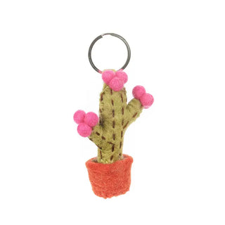 Felt So Good Handmade Felt Cactus Keyring - Pineapple Island