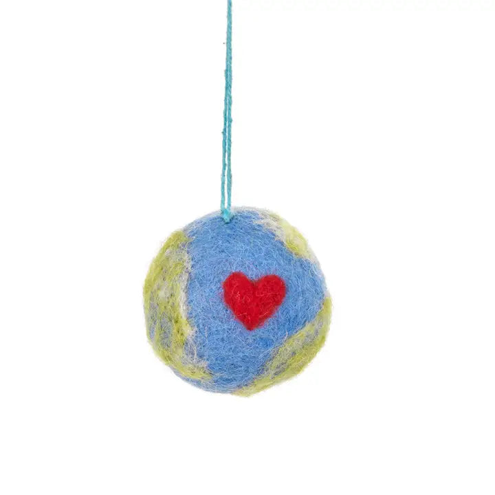 Felt So Good Handmade Felt Love Your Planet Earth Decoration