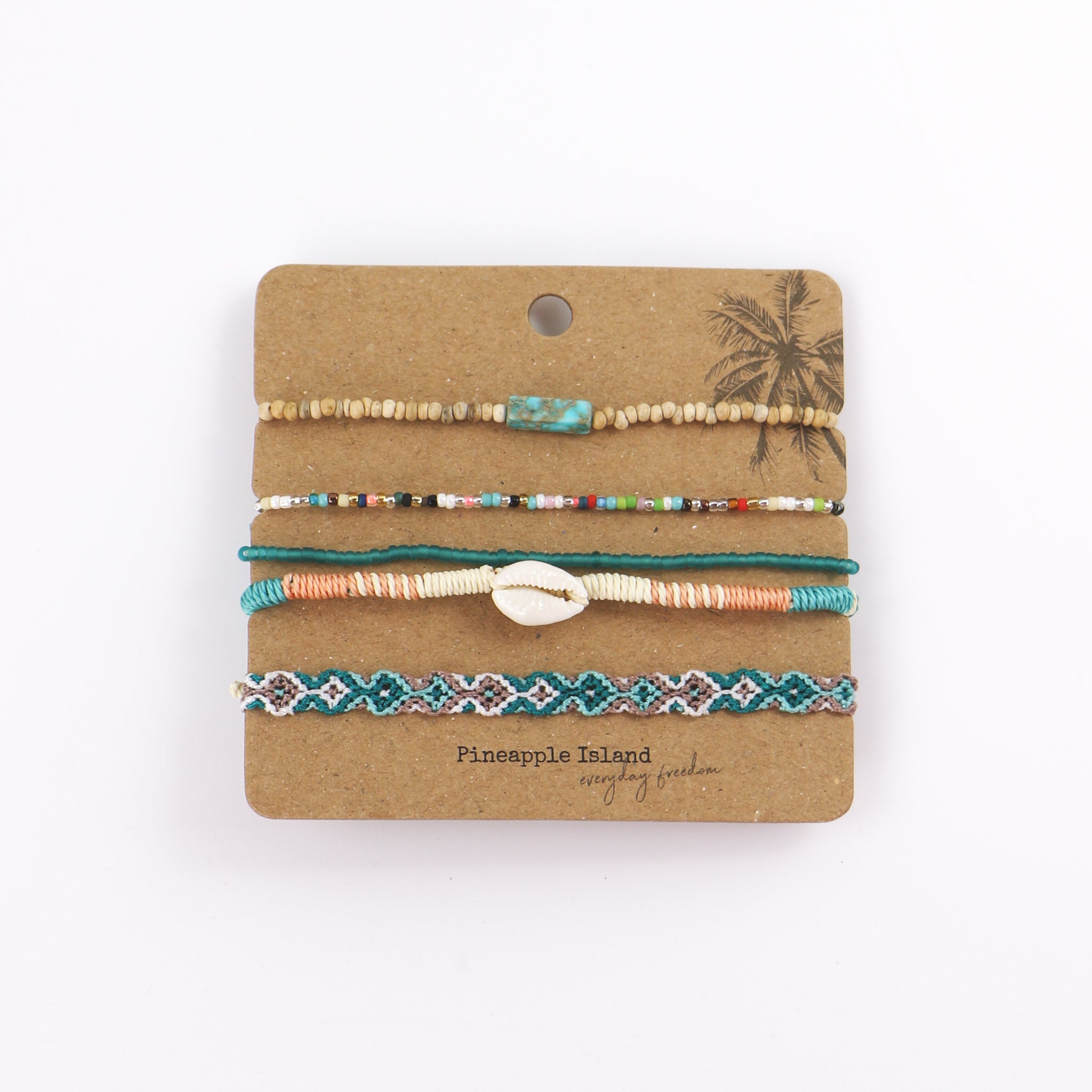 Mari Beach Festival Bracelet Set - Pineapple Island