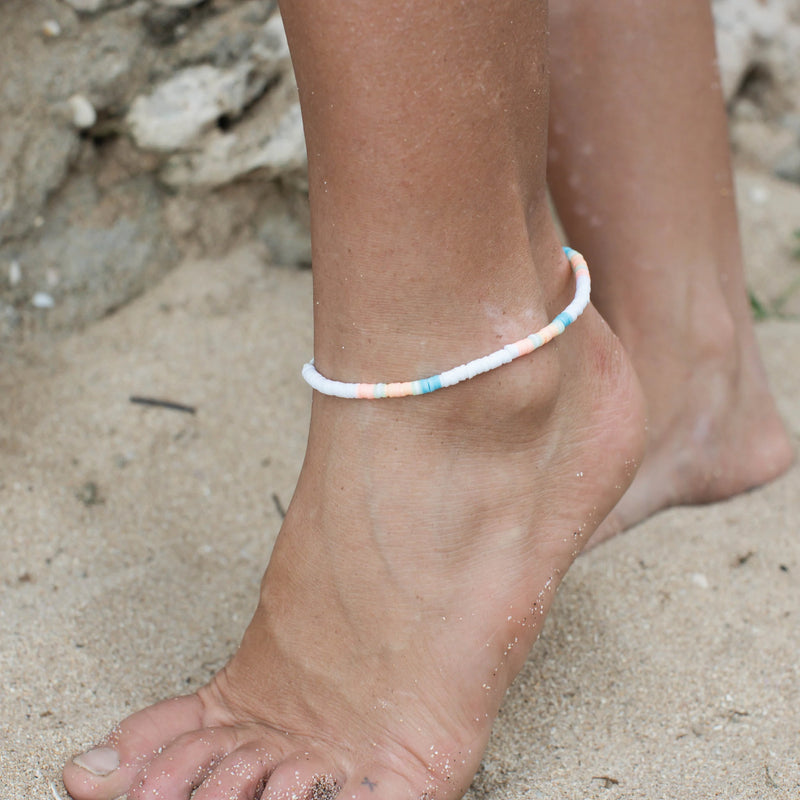 Wategos Clay Beaded Anklet - Pineapple Island