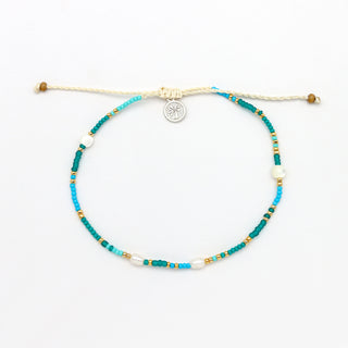 Giada Cinta Pearl Beaded Surf Anklet - Pineapple Island