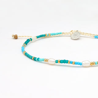 Giada Cinta Pearl Beaded Surf Anklet - Pineapple Island