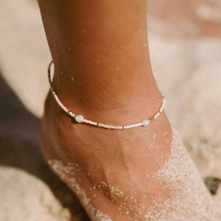 Giada Cinta Pearl Beaded Surf Anklet - Pineapple Island