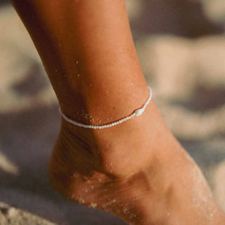 Giada Melati Shell Beaded Anklet - Pineapple Island