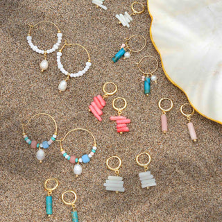 Giada Pecahan Wire Hoop Earrings - Pineapple Island