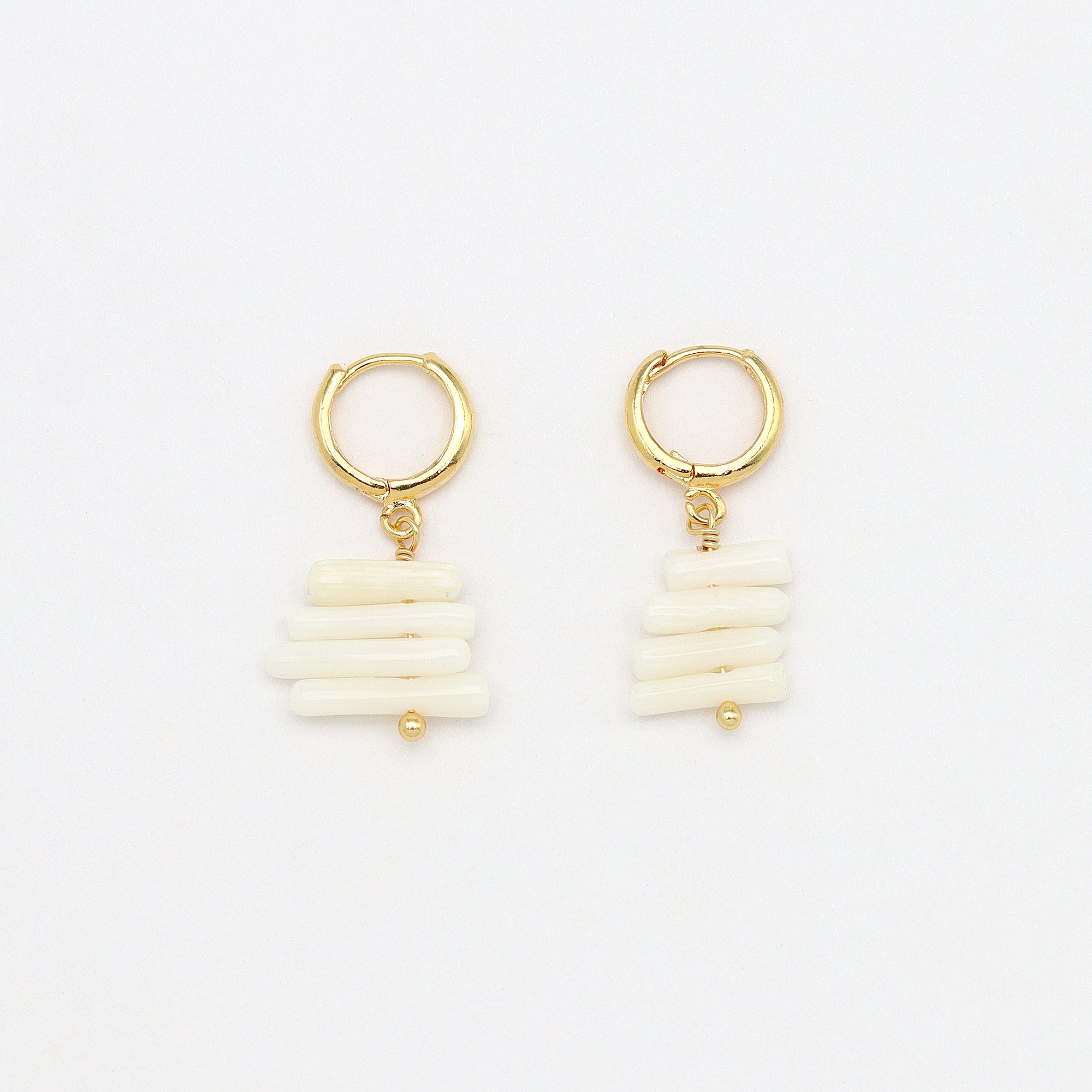 Giada Alam Shell Hoop Earrings