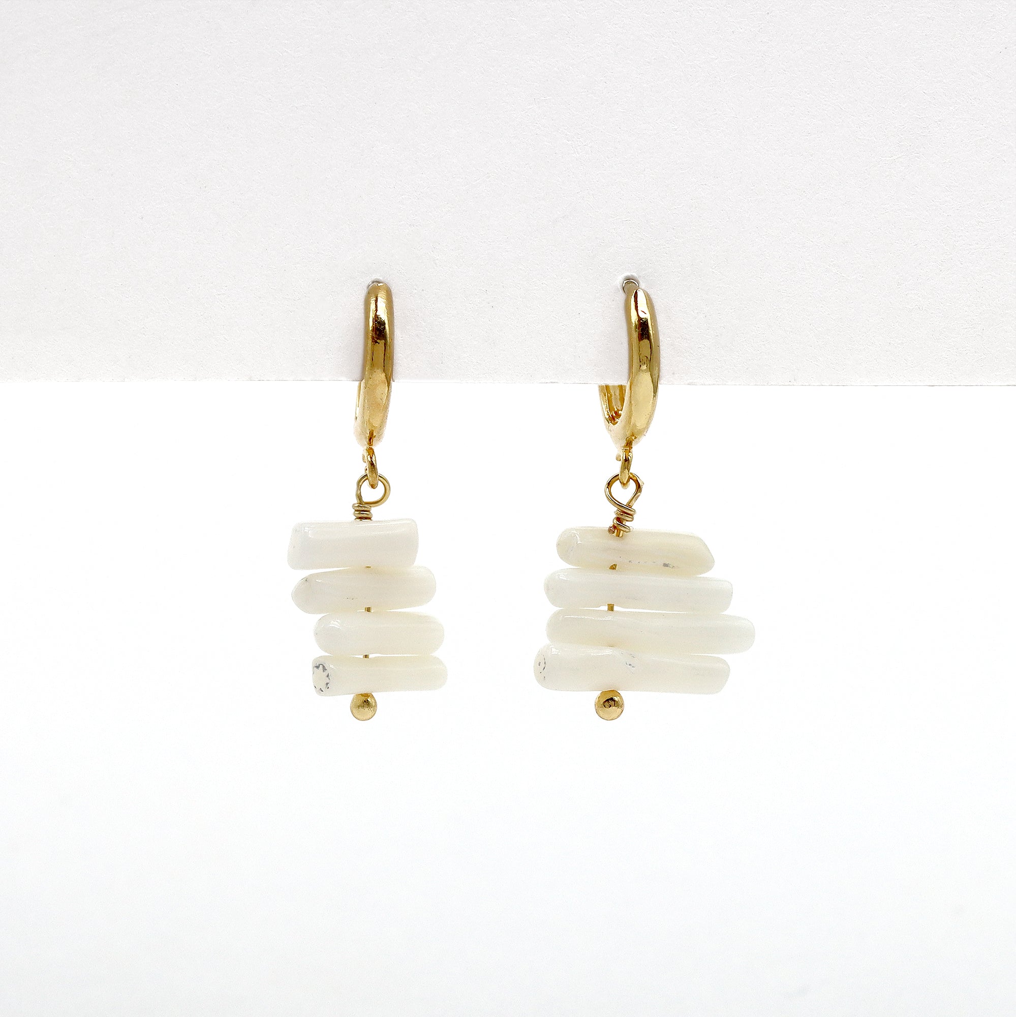 Giada Alam Shell Hoop Earrings