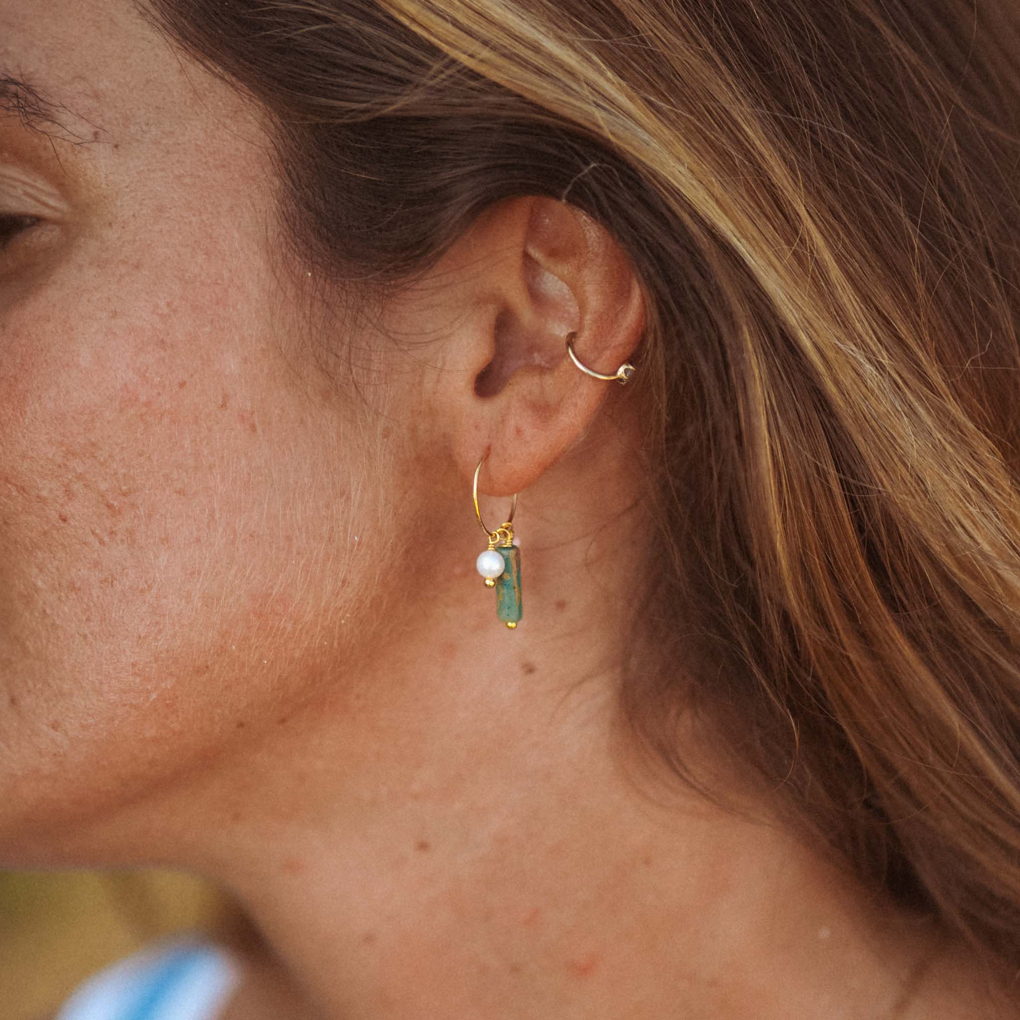 Giada Sugati Beaded Hoop Earrings - Pineapple Island