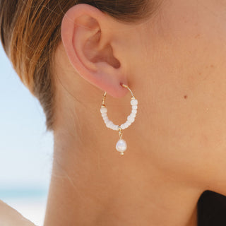 Giada Gegambar Wire Hoop Earrings Pineapple Island