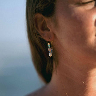 Giada Pecahan Wire Hoop Earrings - Pineapple Island