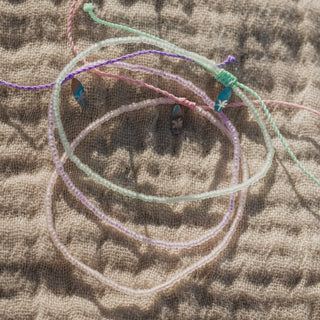 Ka'anapali Frosted Glass Beaded Anklet Set - Pineapple Island