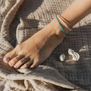 Ka'anapali Frosted Glass Beaded Anklet Set - Pineapple Island